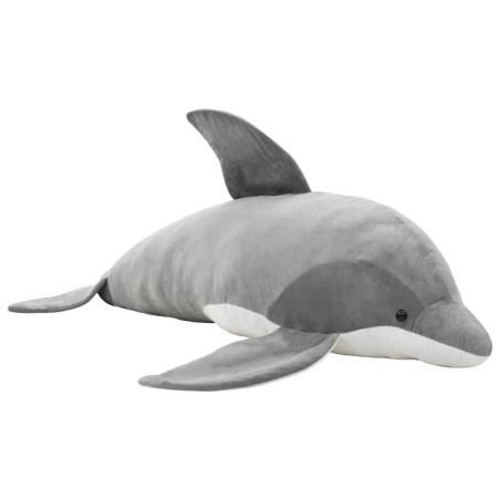 vidaXL Delfin Kuscheltier Plüsch Grau