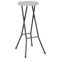 vidaXL Klappbare Barhocker 2 Stk. HDPE und Stahl Weiß