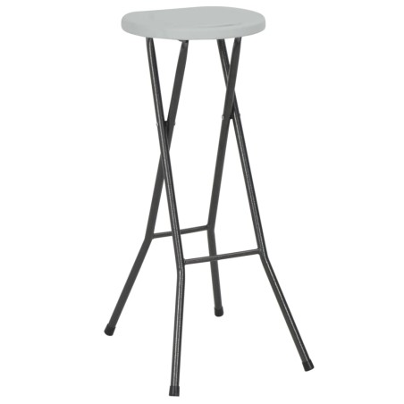 vidaXL Klappbare Barhocker 2 Stk. HDPE und Stahl Weiß