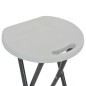 vidaXL Klappbare Barhocker 2 Stk. HDPE und Stahl Weiß vidaXL Klappbare Barhocker 2 Stk. HDPE und Stahl Weiß