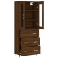Highboard Braun Eichen-Optik 69,5x34x180 cm Holzwerkstoff Highboard Braun Eichen-Optik 69,5x34x180 cm Holzwerkstoff
