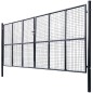 vidaXL Mesh-Gartentor Verzinkter Stahl 400 x 200 cm Grau vidaXL Mesh-Gartentor Verzinkter Stahl 400 x 200 cm Grau