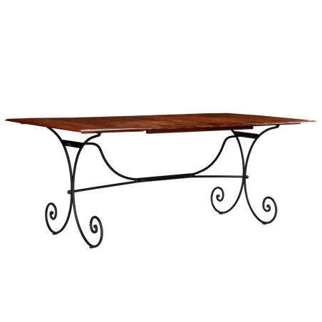 vidaXL Esstisch Massivholz mit Honigfarbenem Finish 200x100x76 cm