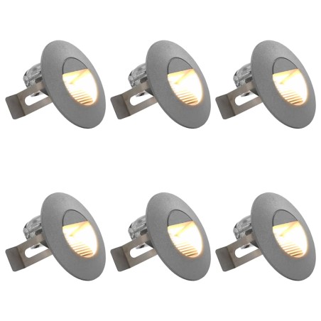 vidaXL Außenwandleuchten 6 Stk. LED 5 W Silbern Rund