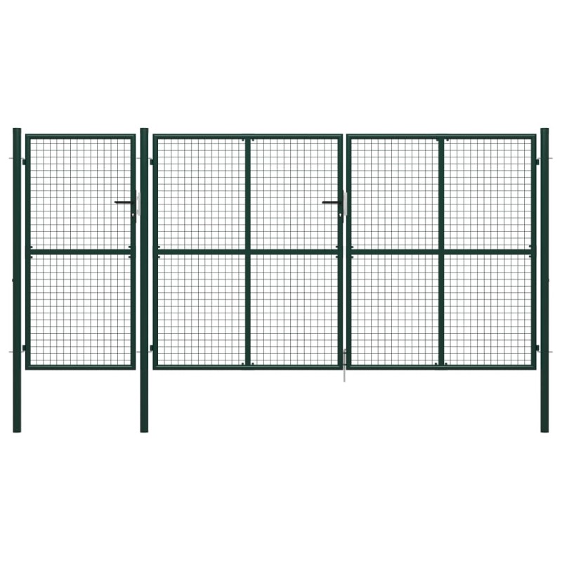 vidaXL Gartentor Stahl 400 x 200 cm Grün vidaXL Gartentor Stahl 400 x 200 cm Grün