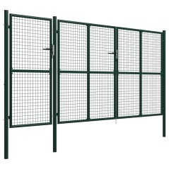 vidaXL Gartentor Stahl 400 x 200 cm Grün