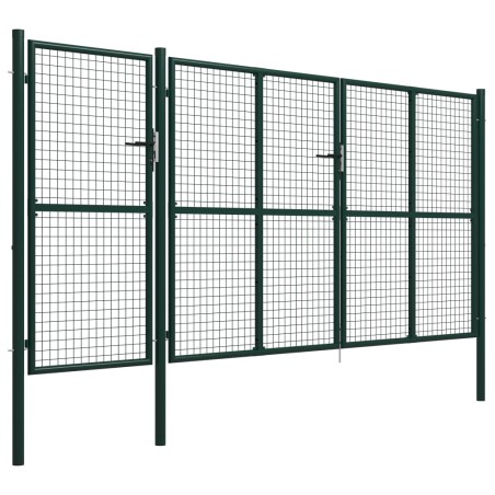 vidaXL Gartentor Stahl 400 x 200 cm Grün