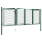 vidaXL Gartentor Stahl 100x350 cm Grün vidaXL Gartentor Stahl 100x350 cm Grün