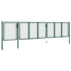 vidaXL Gartentor Stahl 100x495 cm Grün
