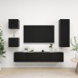 vidaXL 5-tlg. TV-Schrank-Set Schwarz Holzwerkstoff vidaXL 5-tlg. TV-Schrank-Set Schwarz Holzwerkstoff
