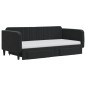 vidaXL Tagesbett Ausziehbar mit Schubladen Schwarz 90x190 cm Samt