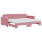 vidaXL Tagesbett Ausziehbar mit Matratzen Rosa 80x200 cm Samt