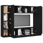 8-tlg. TV-Schrank-Set Schwarz Holzwerkstoff 8-tlg. TV-Schrank-Set Schwarz Holzwerkstoff