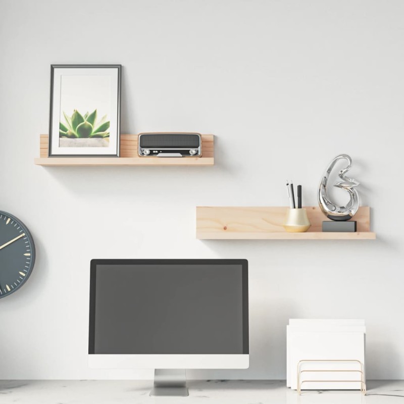 vidaXL Wandregale 2 Stk. 50x11x9 cm Massivholz Kiefer vidaXL Wandregale 2 Stk. 50x11x9 cm Massivholz Kiefer