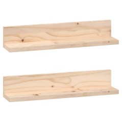 vidaXL Wandregale 2 Stk. 50x11x9 cm Massivholz Kiefer