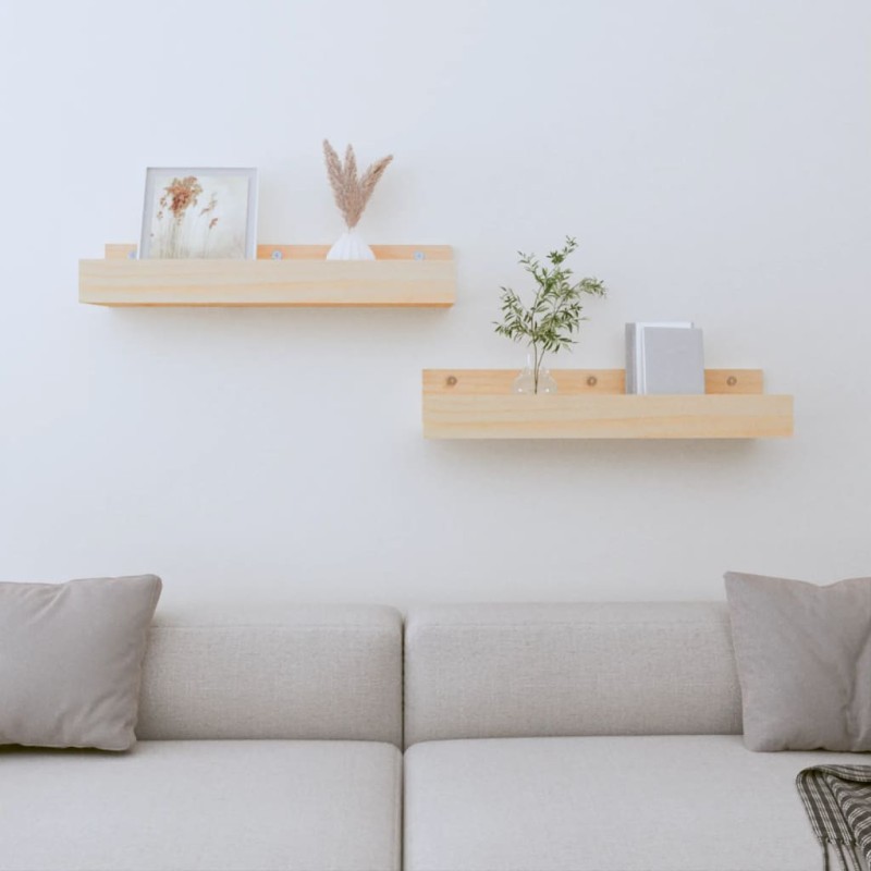 vidaXL Wandregale 2 Stk. 50x12x9 cm Massivholz Kiefer vidaXL Wandregale 2 Stk. 50x12x9 cm Massivholz Kiefer