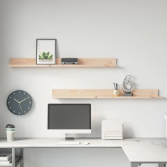 vidaXL Wandregale 2 Stk. 110x11x9 cm Massivholz Kiefer