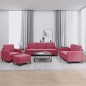 vidaXL 4-tlg. Sofagarnitur Weinrot Samt vidaXL 4-tlg. Sofagarnitur Weinrot Samt