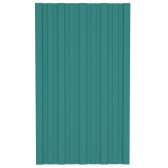 vidaXL Dachpaneele 12 Stk. Verzinkter Stahl Grün 80x45 cm