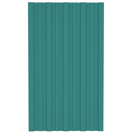 vidaXL Dachpaneele 12 Stk. Verzinkter Stahl Grün 80x45 cm