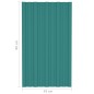 vidaXL Dachpaneele 12 Stk. Verzinkter Stahl Grün 80x45 cm vidaXL Dachpaneele 12 Stk. Verzinkter Stahl Grün 80x45 cm
