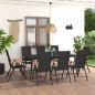 vidaXL 9-tlg. Garten-Essgruppe Schwarz und Braun vidaXL 9-tlg. Garten-Essgruppe Schwarz und Braun