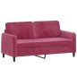 vidaXL 3-tlg. Sofagarnitur Weinrot Samt vidaXL 3-tlg. Sofagarnitur Weinrot Samt