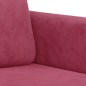 vidaXL 3-tlg. Sofagarnitur Weinrot Samt vidaXL 3-tlg. Sofagarnitur Weinrot Samt