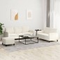 vidaXL 3-tlg. Sofagarnitur Creme Samt vidaXL 3-tlg. Sofagarnitur Creme Samt