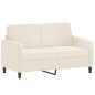 vidaXL 3-tlg. Sofagarnitur Creme Samt vidaXL 3-tlg. Sofagarnitur Creme Samt