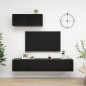 TV-Schränke 3 Stk. Schwarz Holzwerkstoff TV-Schränke 3 Stk. Schwarz Holzwerkstoff
