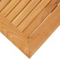 vidaXL Garten-Beistelltisch 45 x 45 x 38 cm Teak Massivholz Edelstahl
