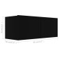2-tlg. TV-Schrank-Set Schwarz Holzwerkstoff 2-tlg. TV-Schrank-Set Schwarz Holzwerkstoff