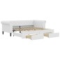 vidaXL Tagesbett Ausziehbar mit Schubladen Weiß 90x200 cm Kunstleder vidaXL Tagesbett Ausziehbar mit Schubladen Weiß 90x200 cm Kunstleder