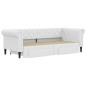 vidaXL Tagesbett Ausziehbar mit Schubladen Weiß 90x200 cm Kunstleder vidaXL Tagesbett Ausziehbar mit Schubladen Weiß 90x200 cm Kunstleder