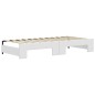 vidaXL Tagesbett Ausziehbar mit Schubladen Weiß 90x200 cm Kunstleder vidaXL Tagesbett Ausziehbar mit Schubladen Weiß 90x200 cm Kunstleder