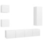 vidaXL 5-tlg. TV-Schrank-Set Weiß Holzwerkstoff vidaXL 5-tlg. TV-Schrank-Set Weiß Holzwerkstoff