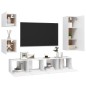 vidaXL 5-tlg. TV-Schrank-Set Weiß Holzwerkstoff vidaXL 5-tlg. TV-Schrank-Set Weiß Holzwerkstoff