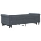vidaXL Tagesbett Ausziehbar Dunkelgrau 90x190 cm Samt