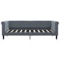vidaXL Tagesbett Ausziehbar Dunkelgrau 90x190 cm Samt