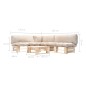 vidaXL 4-tlg. Paletten-Lounge-Set mit Kissen in Sandfarben Holz vidaXL 4-tlg. Paletten-Lounge-Set mit Kissen in Sandfarben Holz