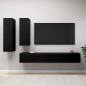 4-tlg. TV-Schrank-Set Schwarz Holzwerkstoff 4-tlg. TV-Schrank-Set Schwarz Holzwerkstoff