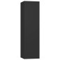 4-tlg. TV-Schrank-Set Schwarz Holzwerkstoff 4-tlg. TV-Schrank-Set Schwarz Holzwerkstoff