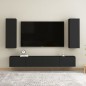4-tlg. TV-Schrank-Set Schwarz Holzwerkstoff 4-tlg. TV-Schrank-Set Schwarz Holzwerkstoff