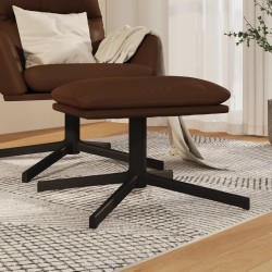 Fußhocker Braun 45x29,5x36 cm Kunstleder Glänzend