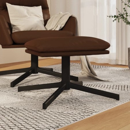 Fußhocker Braun 45x29,5x36 cm Kunstleder Glänzend