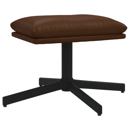 Fußhocker Braun 45x29,5x36 cm Kunstleder Glänzend