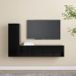vidaXL 3-tlg. TV-Schrank-Set Schwarz Holzwerkstoff vidaXL 3-tlg. TV-Schrank-Set Schwarz Holzwerkstoff