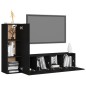 vidaXL 3-tlg. TV-Schrank-Set Schwarz Holzwerkstoff vidaXL 3-tlg. TV-Schrank-Set Schwarz Holzwerkstoff
