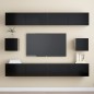 6-tlg. TV-Schrank-Set Schwarz Holzwerkstoff 6-tlg. TV-Schrank-Set Schwarz Holzwerkstoff